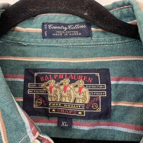 Vintage Ralph Lauren Country Cotton Oversized Casual Button Down / XLarge - Picture 3 of 8